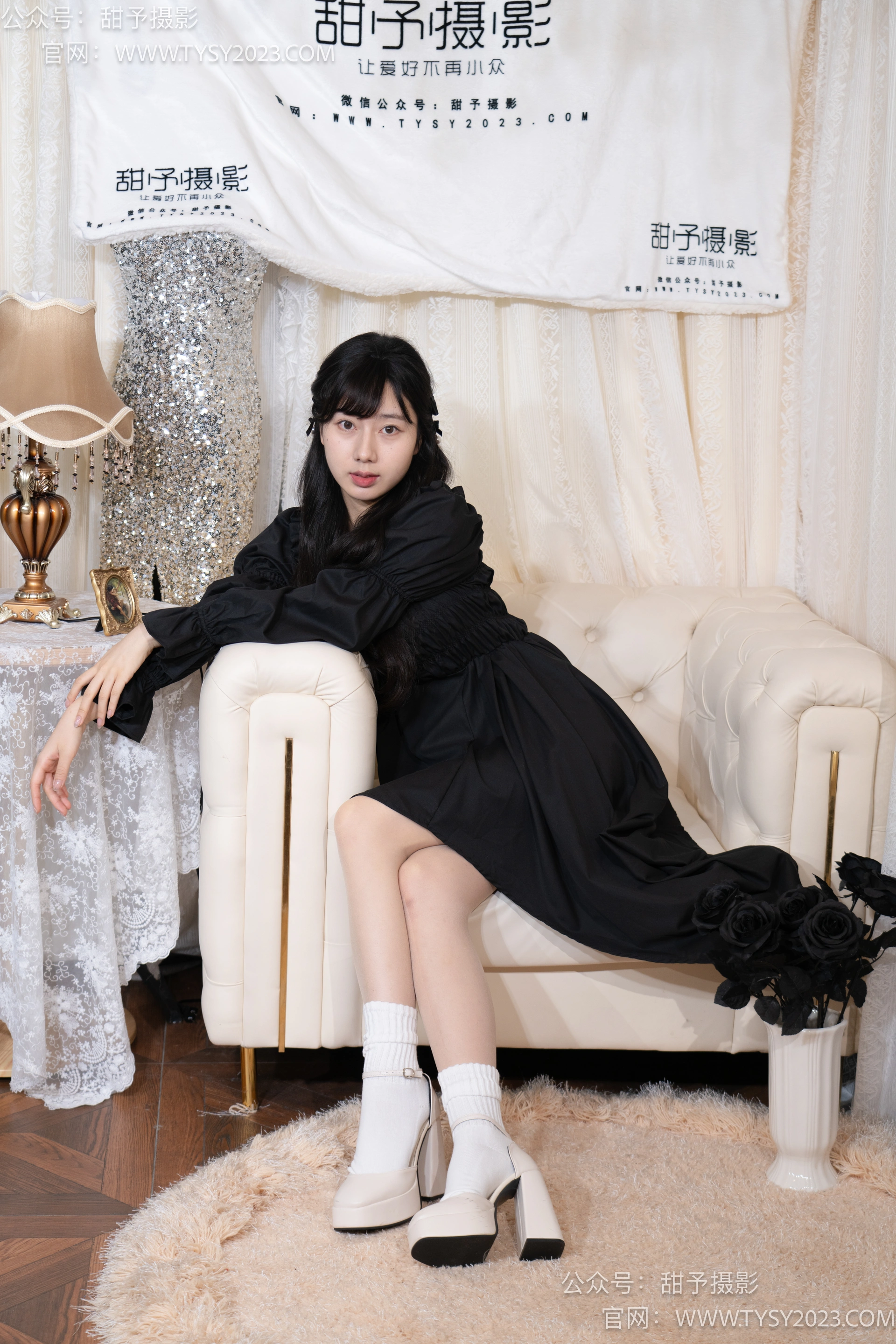 甜予摄影 No.034 鱼鱼-高跟鞋、白棉袜、肉丝 3