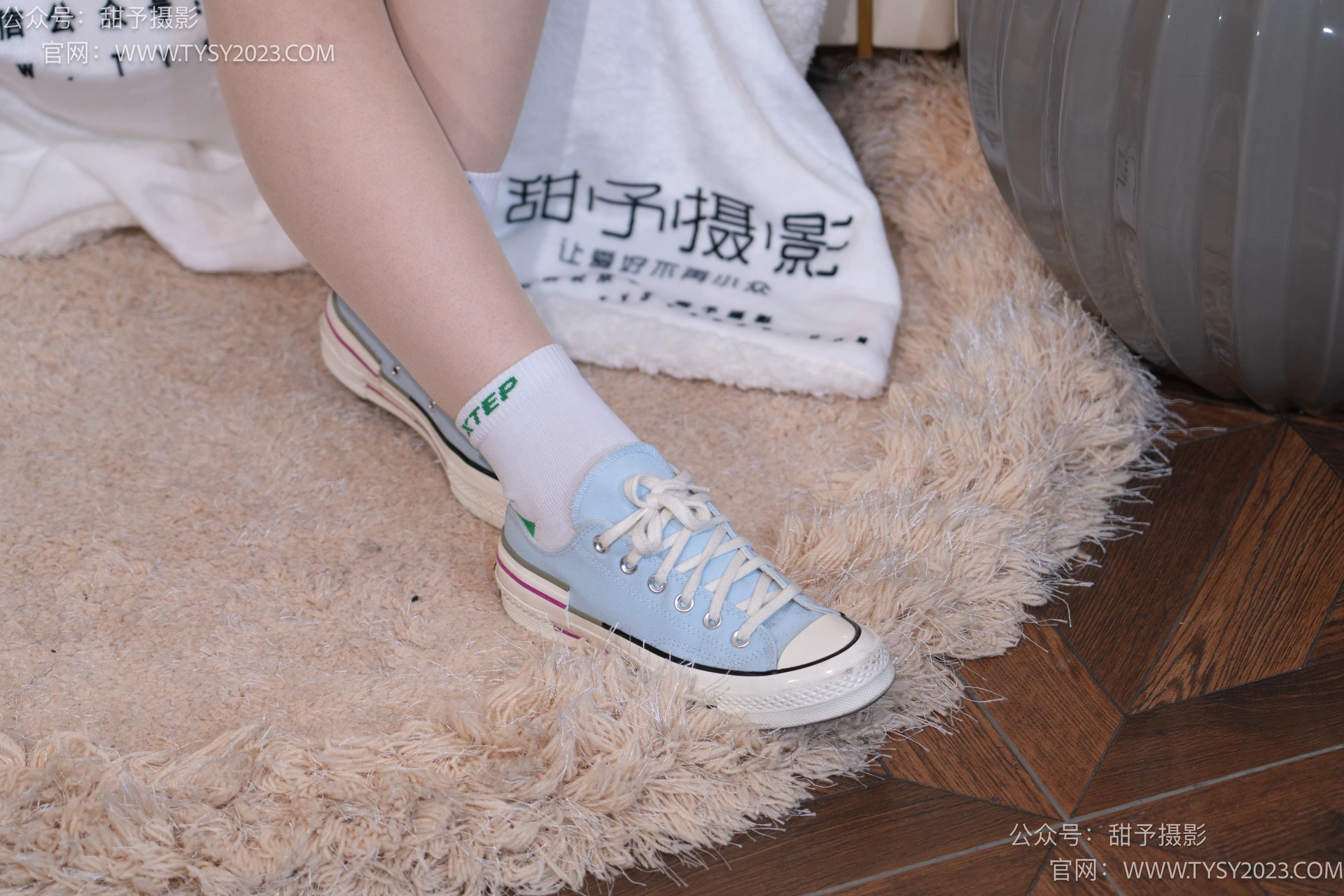 甜予摄影 No.035 栗栗-帆布鞋、白棉袜、肉丝 3